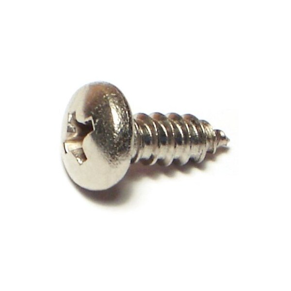 Midwest Fastener Sheet Metal Screw, #10 x 1/2 in, 18-8 Stainless Steel Pan Head Phillips Drive, 100 PK 05116 - main